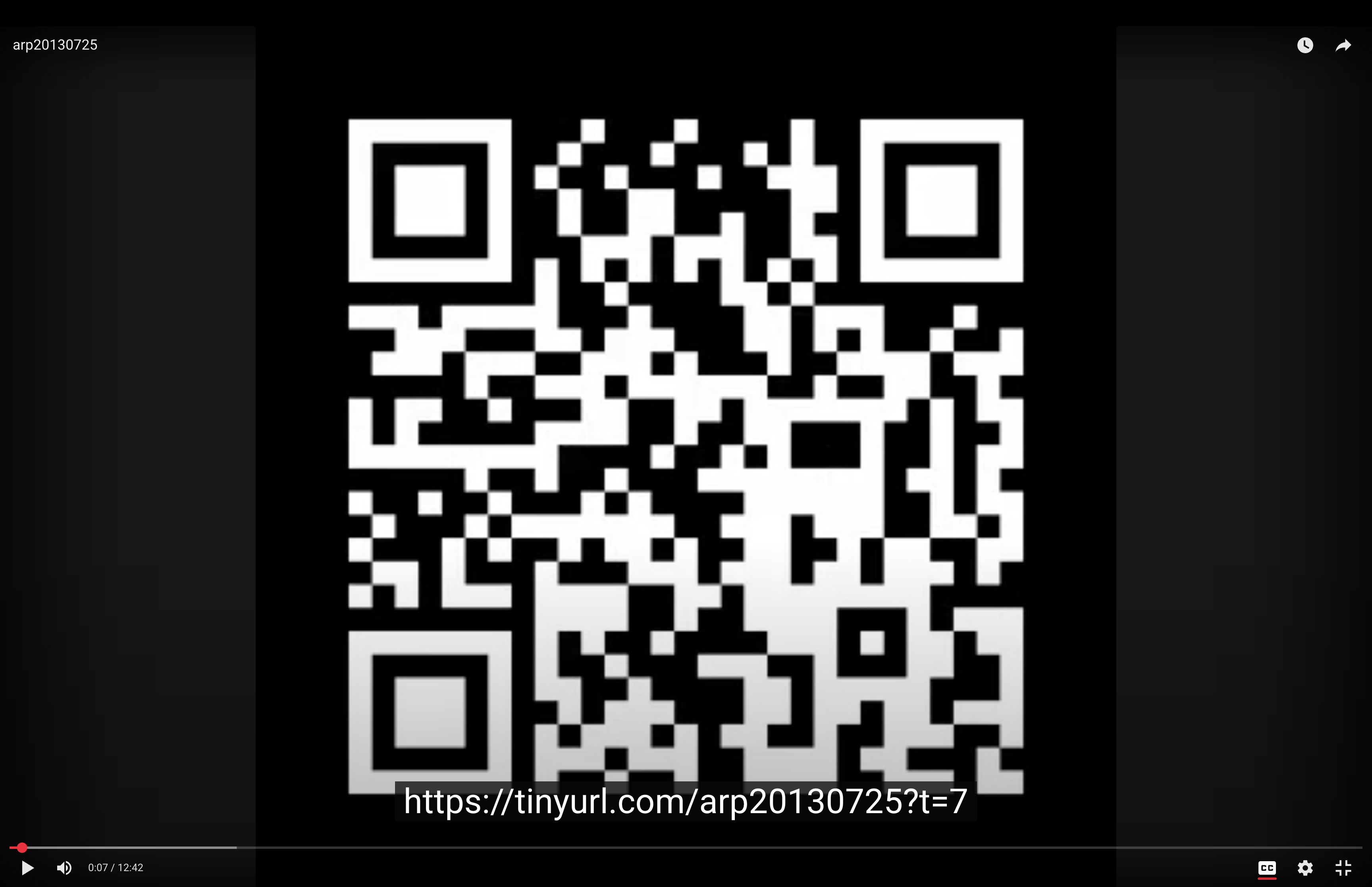 QR video demo