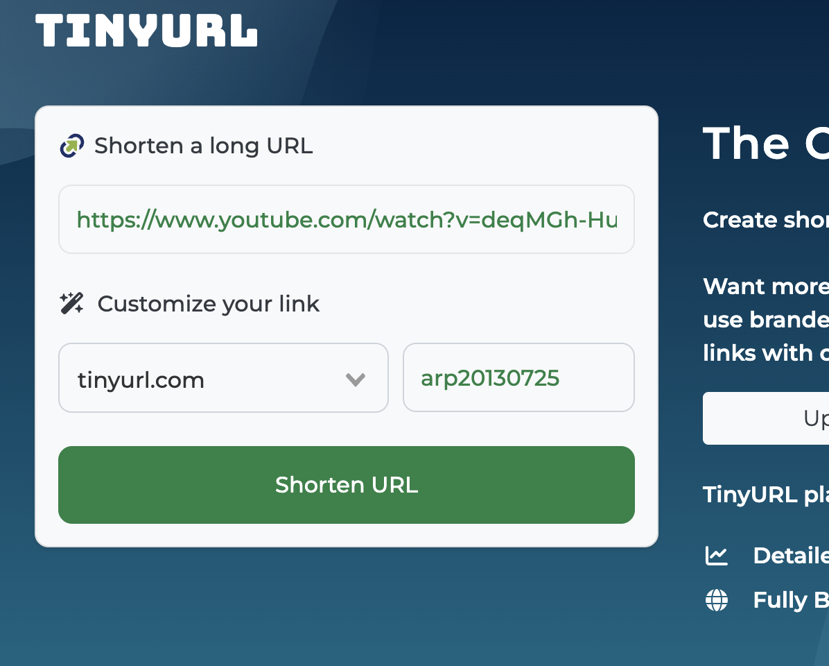 tinyurl preparation